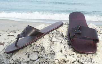 SoBe Unique Leather Sandals Espanola Way Shoes Miami Beach Florida